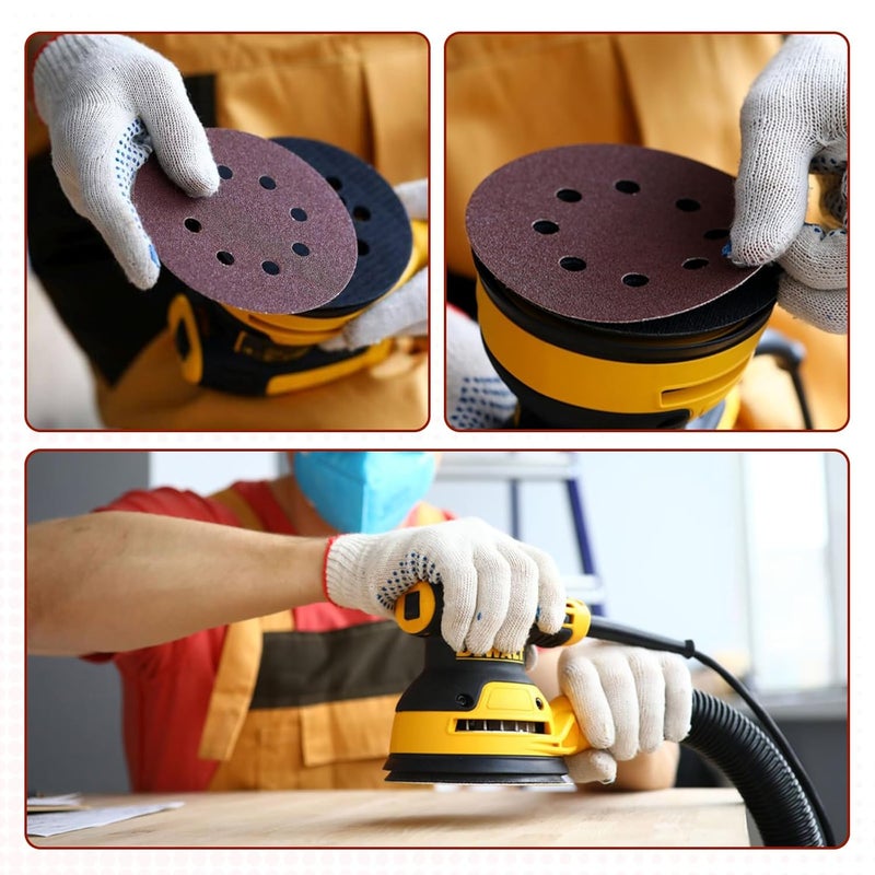 YNZDRWA 20 PCS 5 Inch Sanding Discs, 240 Grit Hook and Loop Sandpaper for Random Orbital Sander - Image 4